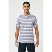 adidas Performance Poloshirt TWO-COLOR STRIPED klassischer Stil, mit Allover-Print, aus Pikeematerial