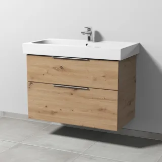 Sanipa 3way Waschtischunterbau zu Geberit iCon Waschtisch mit 2 Auszügen, Eiche Natural-Touch UM65285