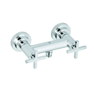 Kludi Nova Fonte Brause-Zweigriff-Armatur 207100520 Wandmontage, Kreuzgriff Metall, chrom