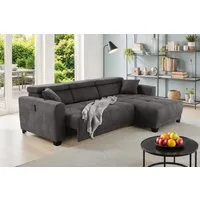 Jockenhöfer Gruppe Ecksofa Cremona L-Form, B: 263 cm, mit 30 cm elektr. Sitztiefenverstellung, 140kg Belastbarkeit je Sitz, Kopfteilverstellung & USB-Anschluss