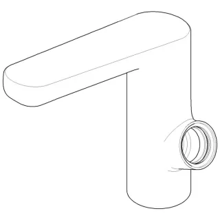Dornbracht Auslauf EHM mit Abl. 091990001-10 weiß matt