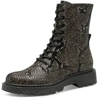 Tamaris Schnürstiefelette, Blockabsatz, Schnürboots mit trendiger Prägung