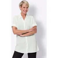 Sieh an! Klassische Bluse Longbluse Kurzarm