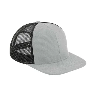 Beechfield - "Original" Trucker Cap Flacher Schirm (Grau/Schwarz)