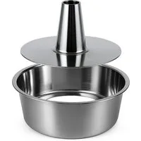 immer Gugelhupfform Edelstahl Kuchenform für Angelcake, Gugelhupf und Chiffon Cake – 26 cm, (2-tlg)