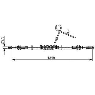 Bosch Handbremsseil hinten rechts Ford Tourneo V362 Transit V362