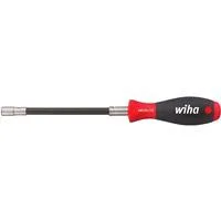 Schraubendreher-Bithalter SoftFinish, flexibler Schaft, 1/4" schwarz/rot, Klemmung über Sprengring