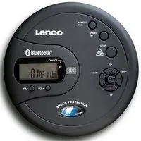 Lenco CD-300BK CD-Player (HD-Auflösung, Bluetooth, Anti-Shock, Bluetooth, LCD, inkl. 2x 2000mAh -Batterien & Kopfhörer)