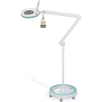 Lumeno Lupenlampe 721X LED Lupenleuchte CRI>90 mit Tischklemme und 127 mm Echtglaslinse, LED fest integriert, Kaltweiß, 6500 K, LED Leuchte
