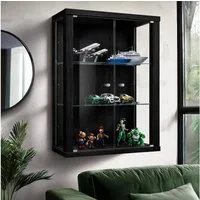 K-Möbel Hängevitrine C1012 (Glasvitrine (80x60x25 cm) mit 2 Glastüren) Glasvitrine hängend