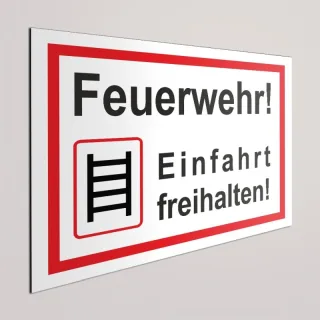 Feuerwehr Einfahrt freihalten Schild - Feuerwehreinfahrt