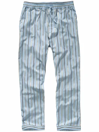 Mey & Edlich Herren Stilsicher-Pyjamahose Blau 100 % Baumwolle