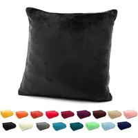 heimtexland Dekokissen Flanell Soft Kuschelkissen Plüsch Kissenbezug, super weich und flauschig, Allergiker geeignet, atmungsaktiv