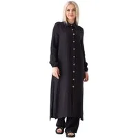 WENOR Longtunika Musselin 130cm lang Kokosknopf 100% Baumwolle Modest Look 36-50