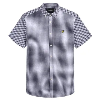 Lyle & Scott Kurzarm-Gringham-Hemd in Marineblau