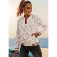 Venice Beach Trainingsjacke mit Animalprint, mit Reißverschluss und gestreiften Bündchen Modische Sportjacke, leichte Übergangsjacke, sportlich-chic