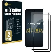 Savvies Displayschutzglas Xtreme Glass 2.5D Full Cover (schwarz) für Google Pixel 8, 2 Stück, Schutzglas klar