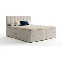 Deine Möbel 24 Boxspringbett WILL Cord, inkl. 2 Bettkästen, Matratzen (H3/H4) & Kaltschaum-Topper (Set, 1-St., in Farben Beige Creme Grau Dunkelgrau Graphit Schwarz), Boxbett Polsterbett 140x200 160x200 180x200 200x200