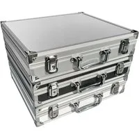 ECI Tools Werkzeugkoffer Leer mit Aluminium Leisten Koffer Box 360 x 340 x 80 mm
