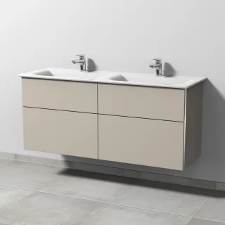 Sanipa 3way Waschtischunterbau zu Ideal Standard Connect Air Waschtisch mit 4 Auszügen, Kaschmir-Mat BP6441U