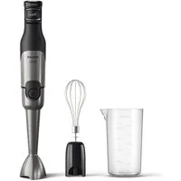 Philips Stabmixer HR2682/00 5000 Series, mit ProMix-Technologie, 1200 W, Becher und Schneebesenaufsatz, Edelstahl/Schwarz