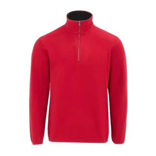 Donnay - Fleecejacke für Herren, mit kurzem Reißverschluss (Rot)