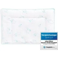 Julius Zöllner Daunenkissen Daunen-Kinderkopfkissen, Kissen Made in Germany, Füllung: 90% Gänsedaunen, 10% Gänsefedern, Bezug: 100% Baumwolle, Kissen 40x60 cm