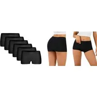 Rungassi Boxershorts 6er Set Hüftslip Slip Boxershort Damen Unterwäsche 953 Schwarz Größe: