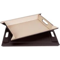 freeform Tablett DUO, 2-farbiges Wendetablett, Tablett und Tisch-Set in einem, wendbar, Kunstleder, (1-tlg), mit Doppelfunktion, pflegeleicht und kann platzsparend verstaut werden