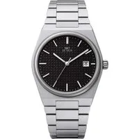 S&T Design Quarzuhr Herrenuhr Edelstahl Armbanduhr Herren Uhr Datum Silber, (Geschenkebox (Etui), inkl. Uhrenbox), Einfache Männer Uhr Metall Silber Datum Wasserdicht 3Bar