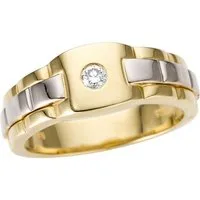 Firetti Goldring Schmuck Geschenk Gold 585 Herrenring Goldring, mit Brillant