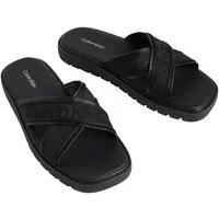 Calvin Klein SQ MOLDED SANDAL XCROSS WB Pantolette Strandschuh, Sommerschuh, Badepantolette, Flat mit Logoschriftzug