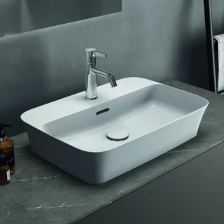 Ideal Standard Ipalyss Aufsatzschale E207701 55x38x14,5cm, mit Überlauf, 1 Hahnloch, weiß