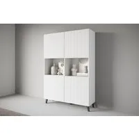 Home affaire Highboard Phuket, Front MDF, Moderne Hochkommode ohne Griffe mit 10 Fächern, Breite 120 cm