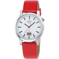 MASTER TIME Funkuhr MTGA-10917-11L, Quarzuhr, Armbanduhr, Herrenuhr, Lederarmband, analog, digital