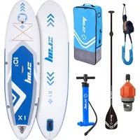 zray Inflatable SUP-Board X1 Premium SUP Board mit Paddel Komplettset 310x81x15 cm, All Around Advanced, (Starkes Allround-SUP für Familien und Fortgeschrittene, 6 tlg., Stand Up Paddling Board Komplettset), für alle Gewässer geeignet