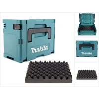 Makita Werkzeugkoffer MAKPAC 3 Systemkoffer - mit Universaleinlage für Makita 18 V Akku Ger