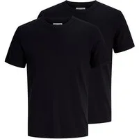 Jack & Jones Rundhalsshirt JJEORGANIC RIB TEE SS CREW NECK 2PK MP (Packung, 2-tlg) Baumwollmischung, slim fit