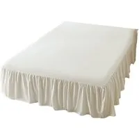 FELIXLEO Bettwäsche Tagesdecke Bettrock Rüschen Mit Rüschen 180*200+ Rockhöhe 43cm