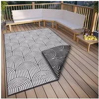 HANSE Home Outdoorteppich Pangli, Wendeteppich, rechteckig, Höhe: 5 mm, In-& Outdoor, Teppich, Wetterfest, Balkon, Garten, Wohnzimmer, Modern