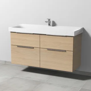 Sanipa 3way Waschtischunterbau zu Geberit Xeno2 Waschtisch mit 4 Auszügen, Eiche-Nordic UM66448