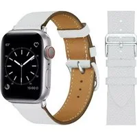 Widmann-Shop Smartwatch-Armband Apple Watch Armband Kunstleder 38-49mm Series 11 10 9 Ultra 8 7, atmungsaktives Kunstleder