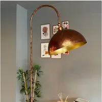 Bamyum Stehlampe Moderne Metall Stehlampe mit Dimmer, ohne Leuchtmittel, verstellbarer Lampenschirm