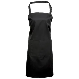 Premier Ladies/Womens Colours Bip Schürze mit Tasche (2er-Pack) (Schwarz)