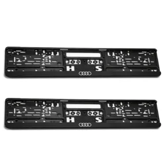 2x Original AUDI Premium Kennzeichenhalter Rahmen Halter passend für alle Fahrzeuge