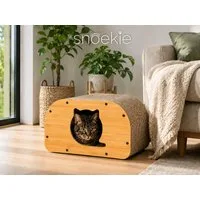SNOEKIE Kratzbrett SNOEKIE stabile Katzenhöhle mit Kratzbrett aus Wellpappe und MDF