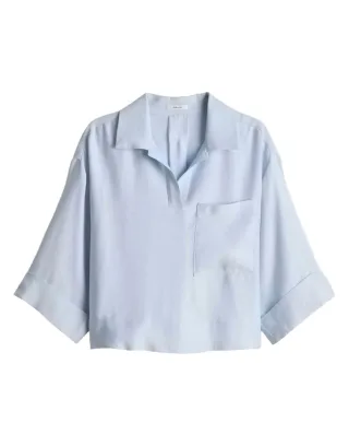 Opus - Lässige Bluse - Felmara blau - Gr. - 44