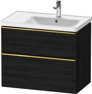 Duravit D-Neo Waschtischunterbau wandhängend Eiche Schwarz Matt 784x452x625 mm - DE4358034160000 DE4358034160000