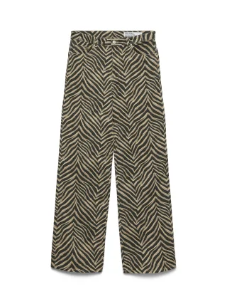 VERO MODA - VMTESSA HR WIDE STRETCH AOP JEANS NOOS Silver Mink - Gr. - 30