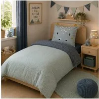 Familando Kinderbettwäsche Hippo 135x200 80x80 cm Bettwäsche niedliches Nilpferd mit Ohren, Renforcé, 2 teilig, mit liebevollem Motiv & süßen Details für Jungen und Mädchen